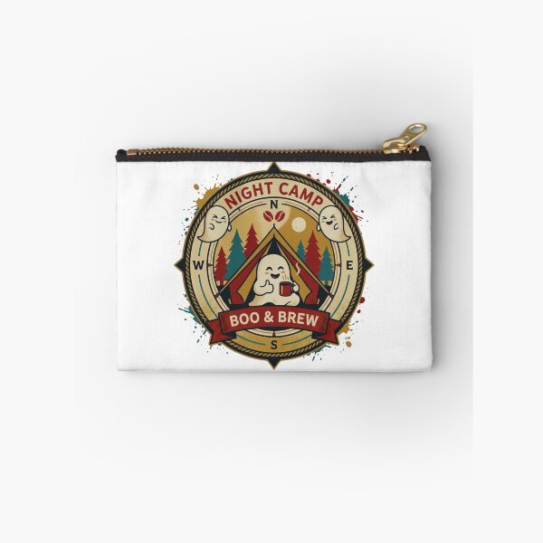 Item preview, Night Camp Boo & Brew Ghost Camping Badge designed and sold by GabeMountainArt.