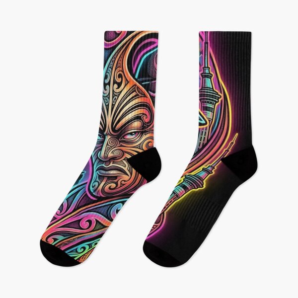 Item preview, Neon Tribal Faces And Tower designed and sold by kiwiartyfarty.