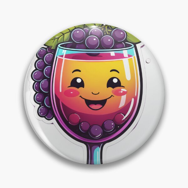 Item preview, Cute Wine Glass Character with Grapes 80s Synthwave Style – Wine lover gift designed and sold by michallechowicz.
