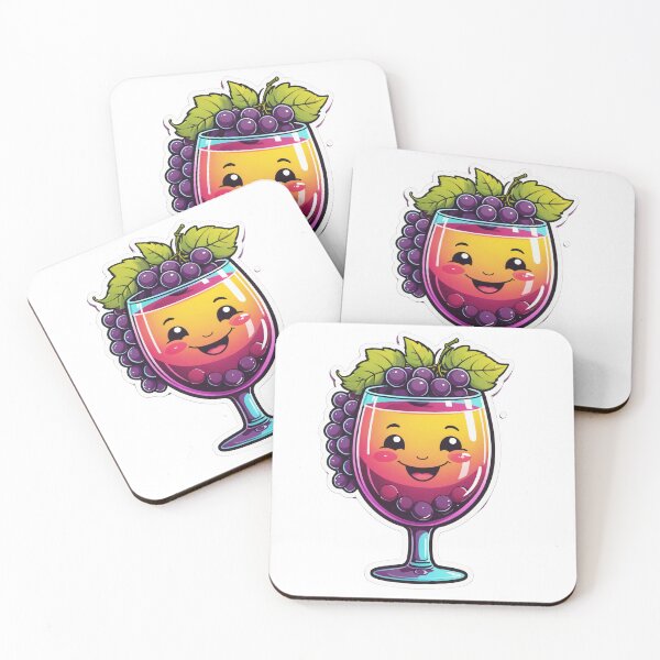 Item preview, Cute Wine Glass Character with Grapes 80s Synthwave Style – Wine lover gift designed and sold by michallechowicz.