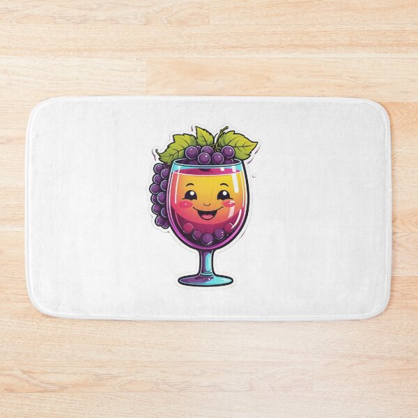 Item preview, Cute Wine Glass Character with Grapes 80s Synthwave Style – Wine lover gift designed and sold by michallechowicz.
