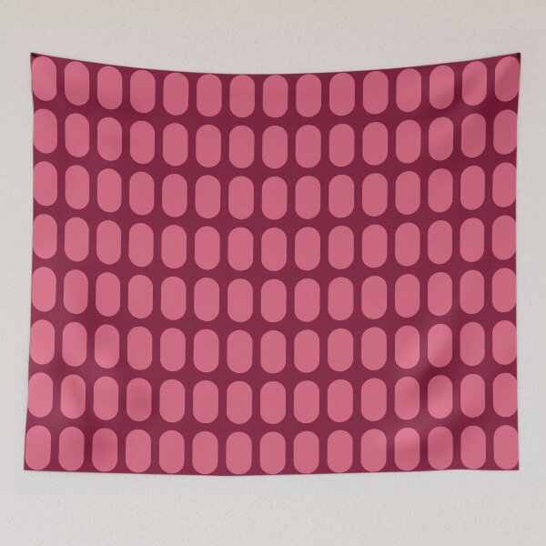 Item preview, Retro pink geometric oval seamless pattern background designed and sold by prapapon.
