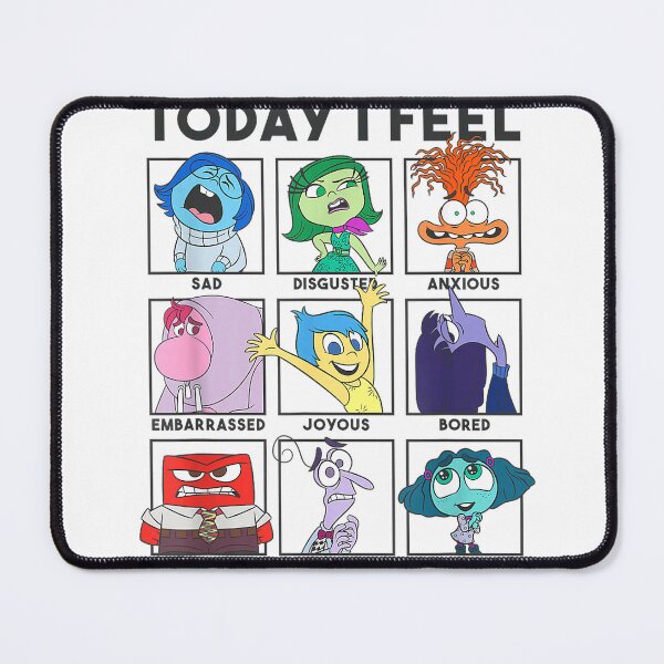 Item preview, Disney Pixar Inside Out 2 Today I Feel... Vintage Panels T-Shirt designed and sold by Magoya Store ⭐⭐⭐⭐⭐.