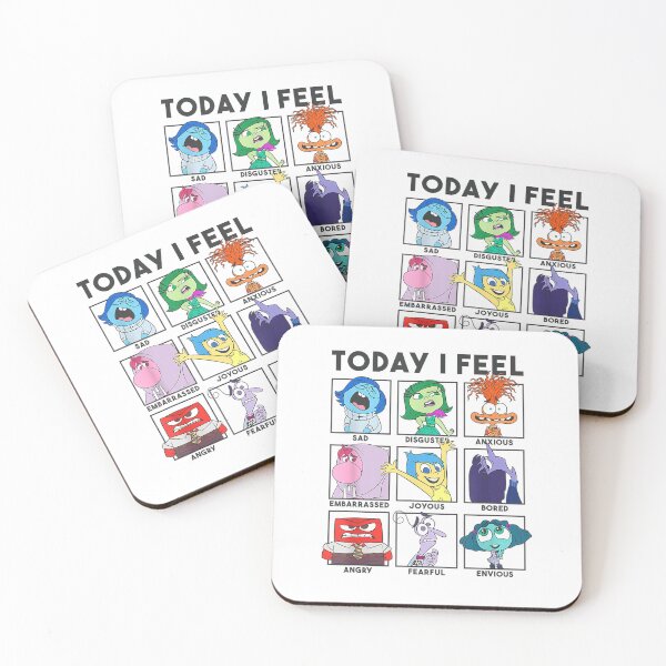 Item preview, Disney Pixar Inside Out 2 Today I Feel... Vintage Panels T-Shirt designed and sold by Magoya Store ⭐⭐⭐⭐⭐.