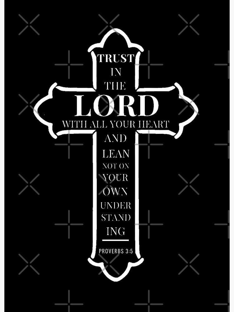 TRUST Proverbs 3:5-6 Wooden Pocket Cross