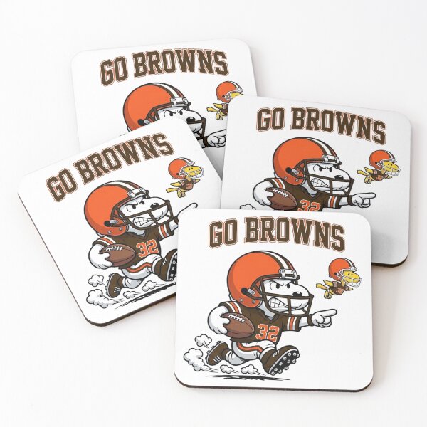 Item preview, Snoopy Go Browns Football Fan Art designed and sold by CaneufeyCip.