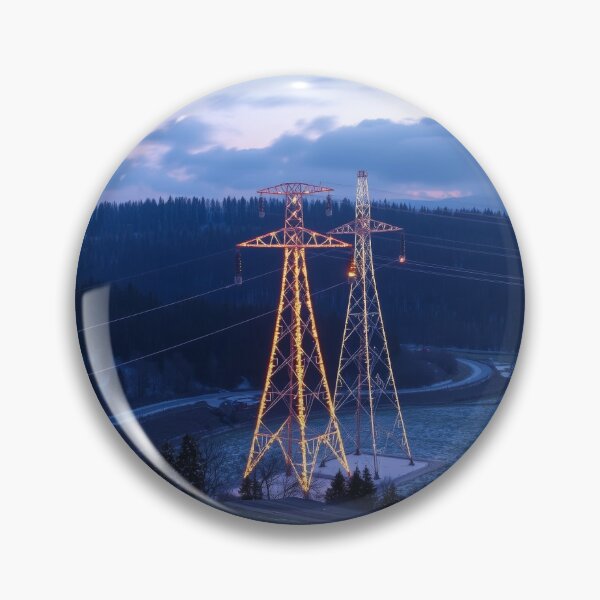 Item preview, Illuminated Power Towers Twilight Winter Landscape designed and sold by Pylon-Bureau.