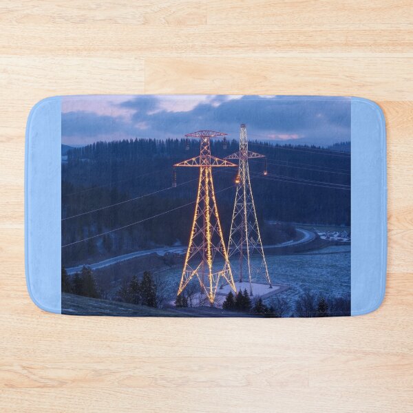 Item preview, Illuminated Power Towers Twilight Winter Landscape designed and sold by Pylon-Bureau.