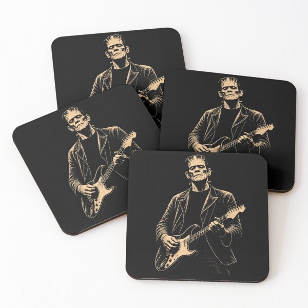 Item preview, Vintage Frankenstein Playing Guitar Halloween Frankenstein designed and sold by Juansustait.