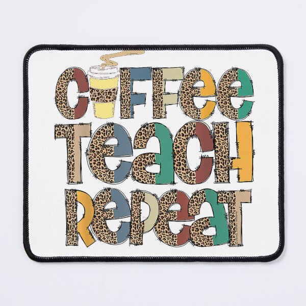 Item preview, Coffee Teach Repeat Leopard Print Back to School Teachers T-Shirt designed and sold by Cafe18.