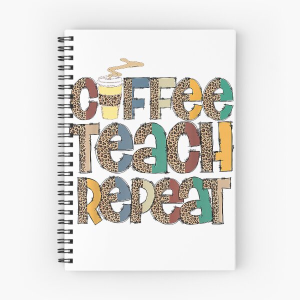Item preview, Coffee Teach Repeat Leopard Print Back to School Teachers T-Shirt designed and sold by Cafe18.