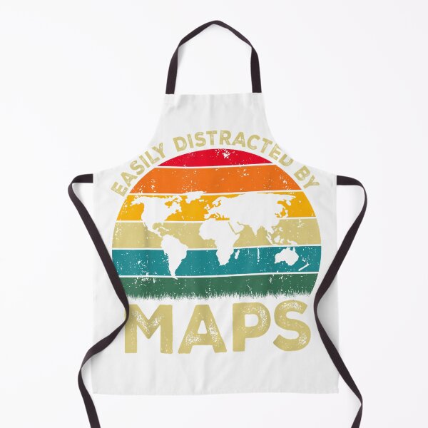 Item preview, Easily Distracted By Maps, Funny Geography Teacher T-Shirt designed and sold by Magoya Store ⭐⭐⭐⭐⭐.