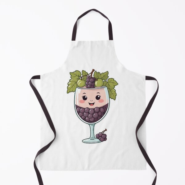Item preview, Cute Wine Glass Character with Grapes Soft Pastel Style – Wine lover gift designed and sold by michallechowicz.