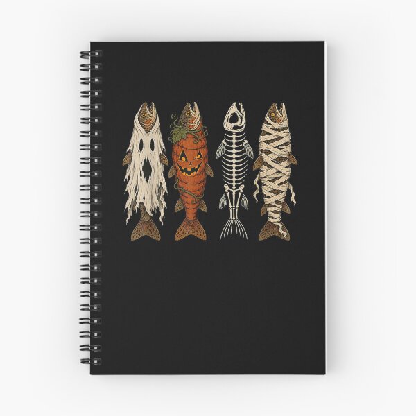 Item preview, Ghost Pumpkin Skeleton Mummy Trout Funny Halloween Fishing  designed and sold by MatherFisher.