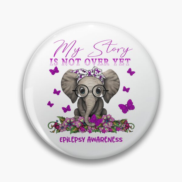 Item preview, Cute Elephant My Story Is Not Over Yet Epilepsy Awareness designed and sold by FinleyFamilyDes.