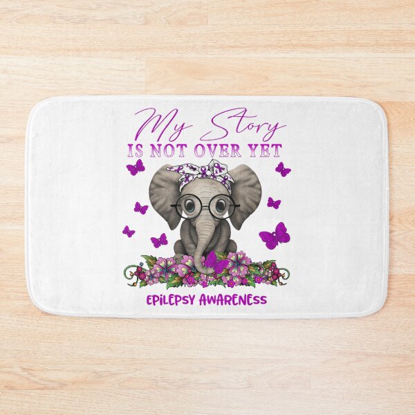 Item preview, Cute Elephant My Story Is Not Over Yet Epilepsy Awareness designed and sold by FinleyFamilyDes.