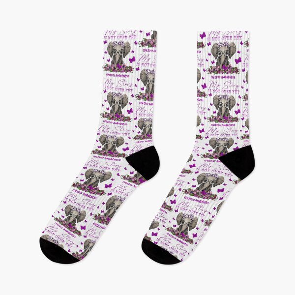 Item preview, Cute Elephant My Story Is Not Over Yet Epilepsy Awareness designed and sold by FinleyFamilyDes.