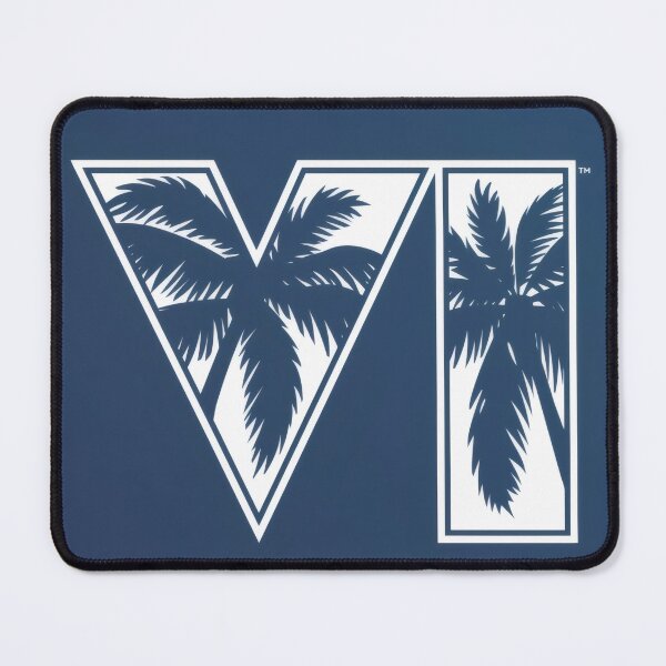 Item preview, Navy Blue Roman Numeral VI Palm Tree Logo - Minimalist Coastal Gaming Emblem designed and sold by Billy Morfo™.