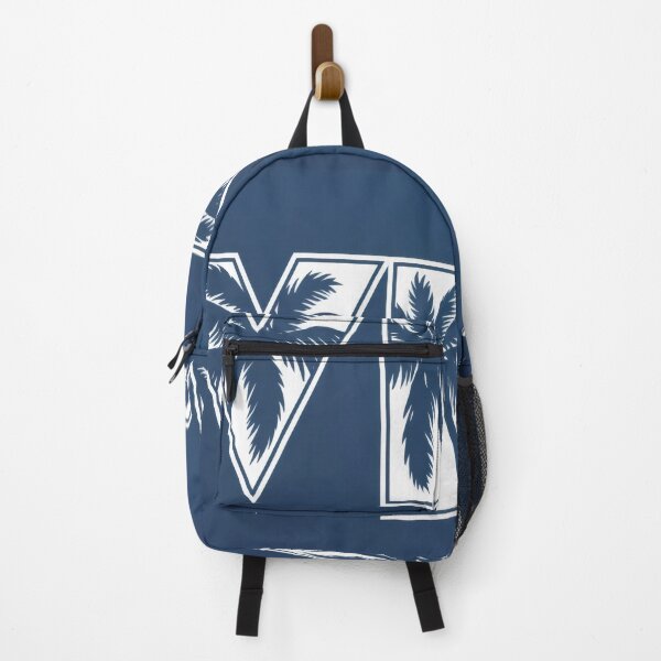Item preview, Navy Blue Roman Numeral VI Palm Tree Logo - Minimalist Coastal Gaming Emblem designed and sold by Billy Morfo™.