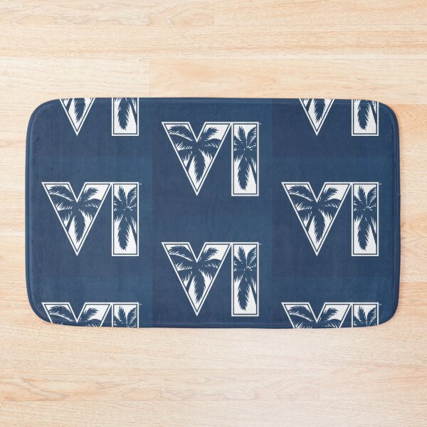 Item preview, Navy Blue Roman Numeral VI Palm Tree Logo - Minimalist Coastal Gaming Emblem designed and sold by Billy Morfo™.