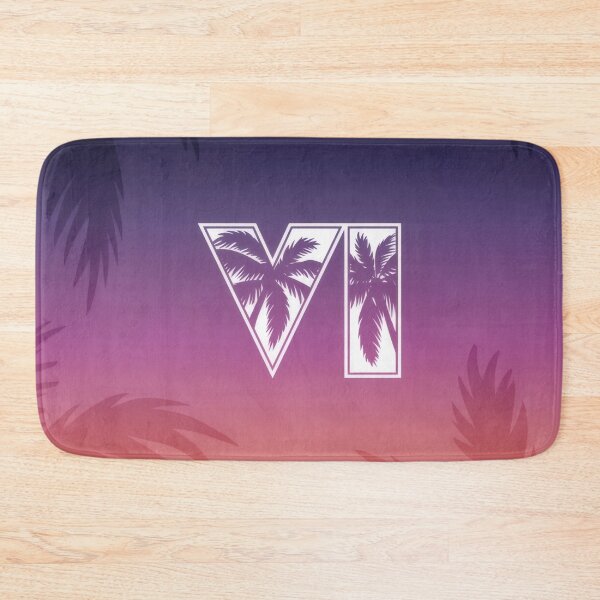 Item preview, Sunset Synthwave Roman Numeral VI - Tropical Palm Desktop Wallpaper designed and sold by Billy Morfo™.