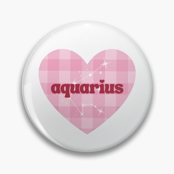 Item preview, Aquarius Astrology Zodiac Sign Heart designed and sold by The Turquoise Brush.