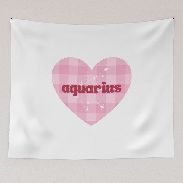 Item preview, Aquarius Astrology Zodiac Sign Heart designed and sold by The Turquoise Brush.