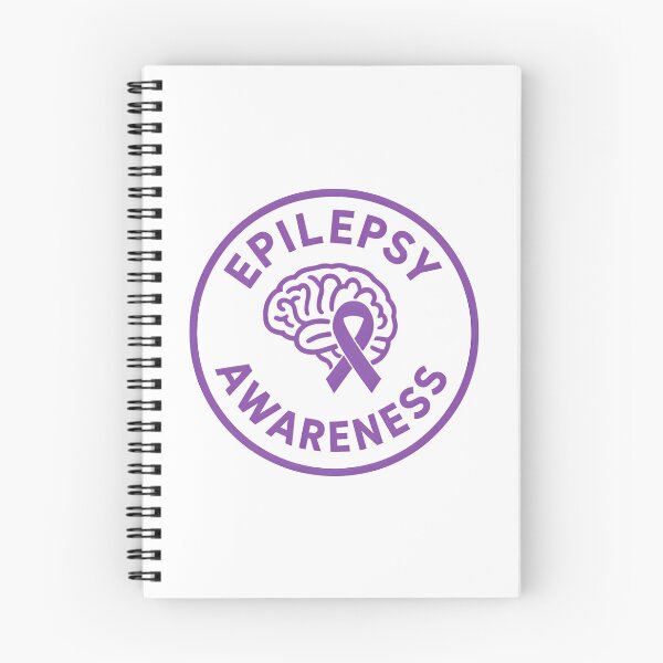 Item preview, Epilepsy Awareness Badge  Purple Ribbon Brain Logo Design designed and sold by FinleyFamilyDes.