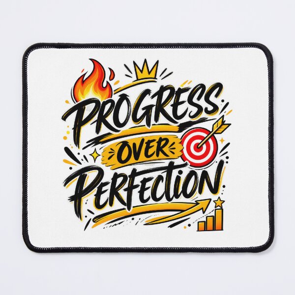 Item preview, Progress Over Perfection Motivational Growth Mindset Typography designed and sold by TibbuTees.