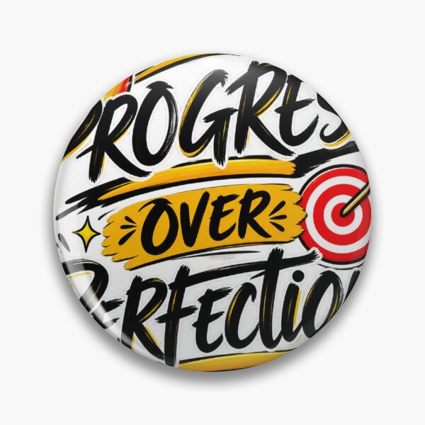 Item preview, Progress Over Perfection Motivational Growth Mindset Typography designed and sold by TibbuTees.
