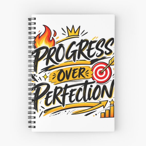 Item preview, Progress Over Perfection Motivational Growth Mindset Typography designed and sold by TibbuTees.