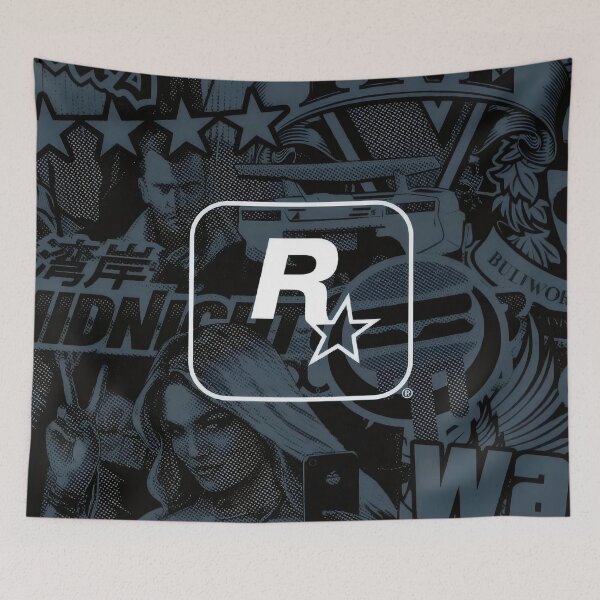 Item preview, Monochrome Street Art Collage - Urban Gaming Studio Pattern Poster designed and sold by Billy Morfo™.