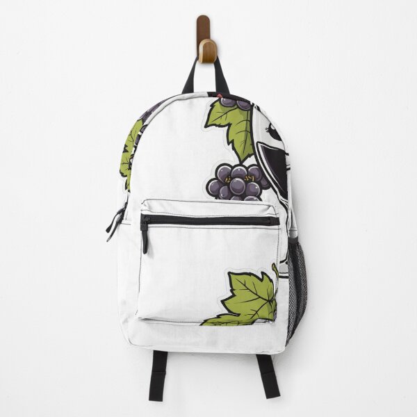 Item preview, Cute Wine Glass Character with Grapes Black and White Ink Style – Wine lover gift designed and sold by michallechowicz.