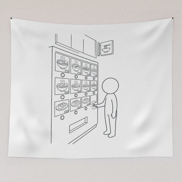 Item preview, Japanese Ramen Ticket Vending Machine - Food Culture Pictogram designed and sold by japan-picto.