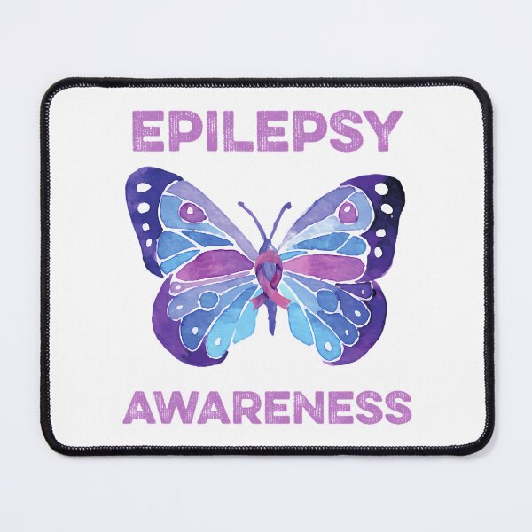 Item preview, Epilepsy Awareness Butterfly Purple Ribbon Seizure Neurological Brain Disorder designed and sold by FinleyFamilyDes.