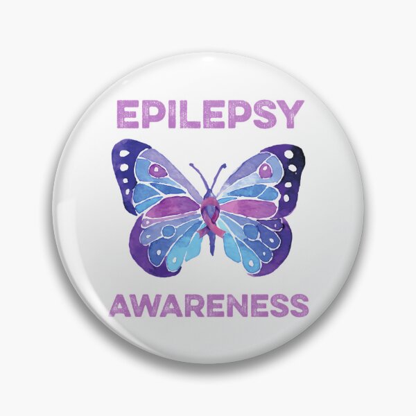 Item preview, Epilepsy Awareness Butterfly Purple Ribbon Seizure Neurological Brain Disorder designed and sold by FinleyFamilyDes.