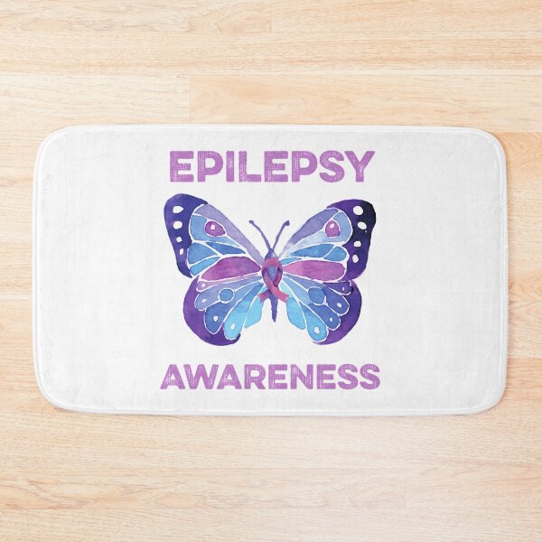 Item preview, Epilepsy Awareness Butterfly Purple Ribbon Seizure Neurological Brain Disorder designed and sold by FinleyFamilyDes.