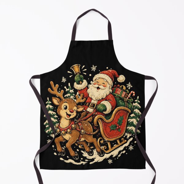 Item preview, Vintage Santa Sleigh Ride designed and sold by Funny Vintage Stickers And T-Shirts.