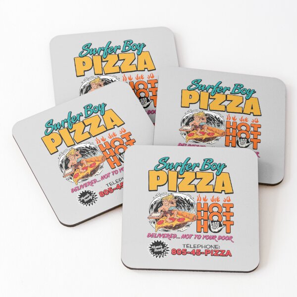 Item preview, Surfer Boy Pizza Hot Pizza Retro Design designed and sold by WulflundJewelr.