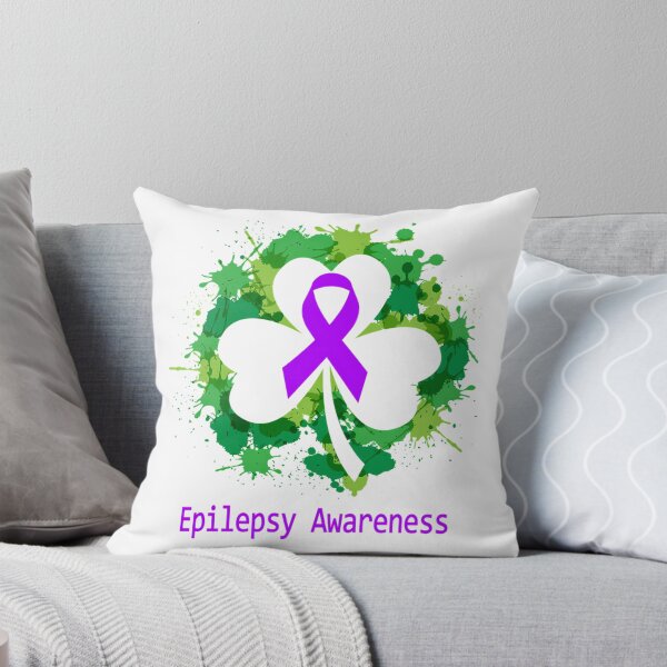Item preview, Epilepsy Awareness Clover Ribbon Happy Patricks Day Support Epilepsy Warrior Gifts designed and sold by FinleyFamilyDes.