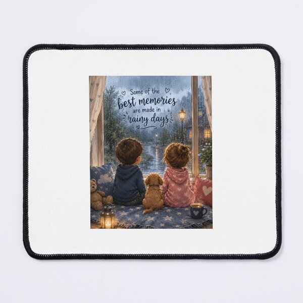 Item preview, Watching the Rain Together – Cozy Rainy Day Kids designed and sold by NestDesigns01.