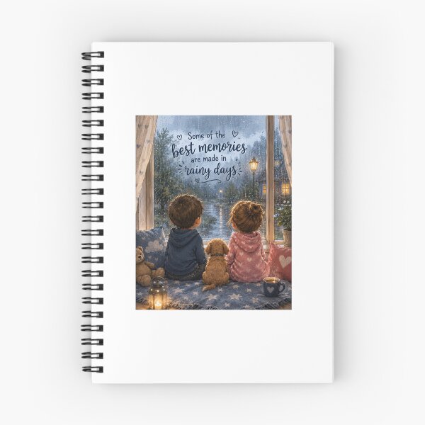Item preview, Watching the Rain Together – Cozy Rainy Day Kids designed and sold by NestDesigns01.