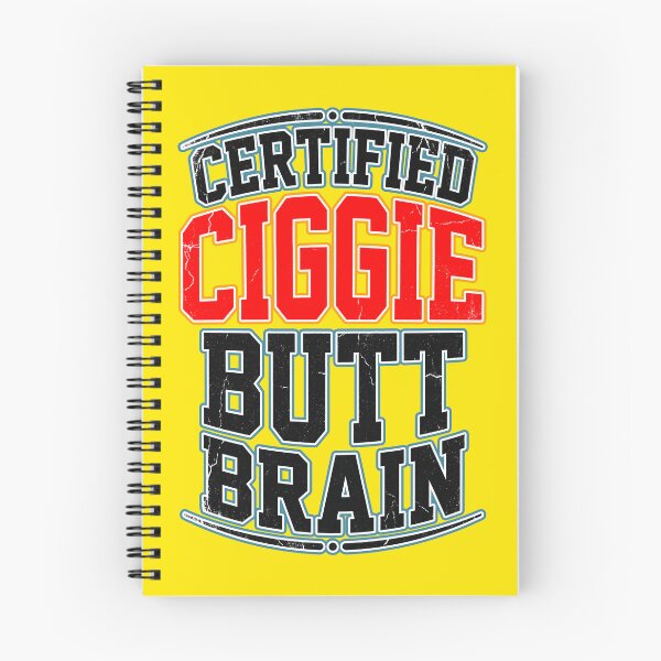 Item preview, Certified Ciggie Butt Brain Funny Vintage Retro Graphic humor quote designed and sold by LOVEARTDESIGN.