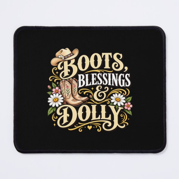 Item preview, Boots Blessings & Dolly, Western Cowgirl, Country Music Lover designed and sold by ErvinWeeks.