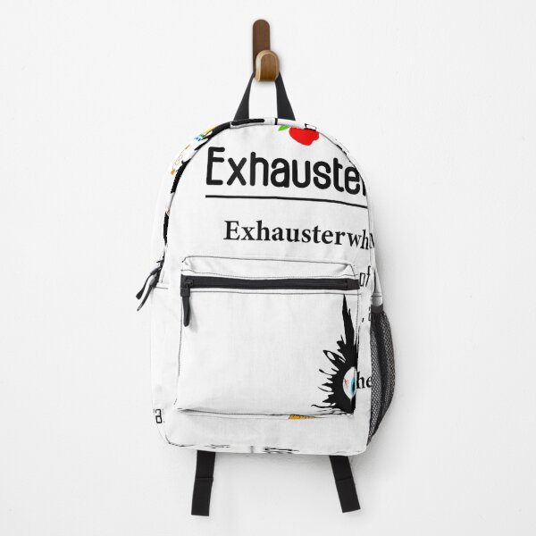 Item preview, Exhausterwhelmulated Teacher Funny Exhausted Definition Cat T-Shirt designed and sold by Magoya Store ⭐⭐⭐⭐⭐.