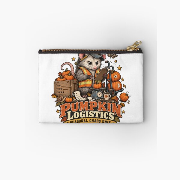 Item preview, Pumpkin Logistics Seasonal Chaos Opossum designed and sold by Trendy-Artistry.