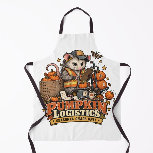 Item preview, Pumpkin Logistics Seasonal Chaos Opossum designed and sold by Trendy-Artistry.