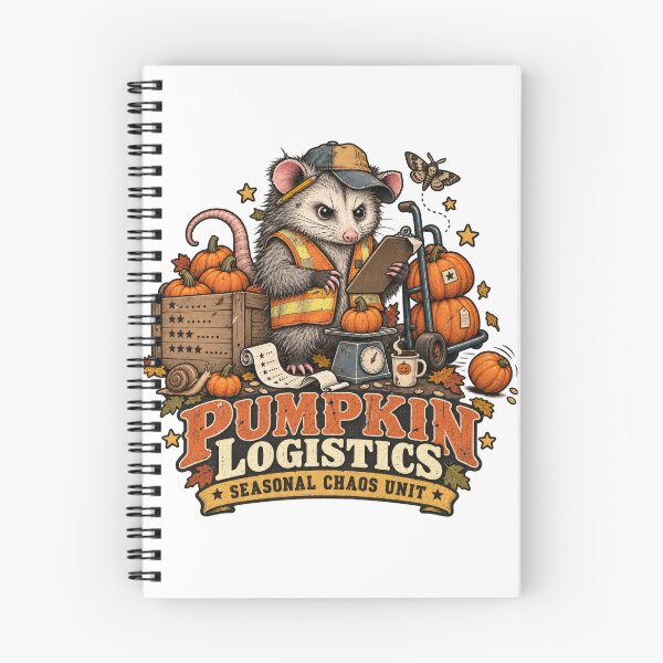 Item preview, Pumpkin Logistics Seasonal Chaos Opossum designed and sold by Trendy-Artistry.