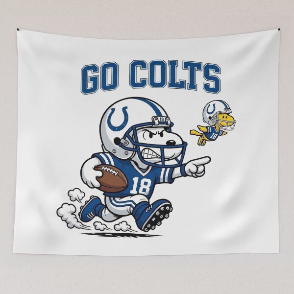 Item preview, Snoopy Go Colts Football Fan Art designed and sold by CaneufeyCip.
