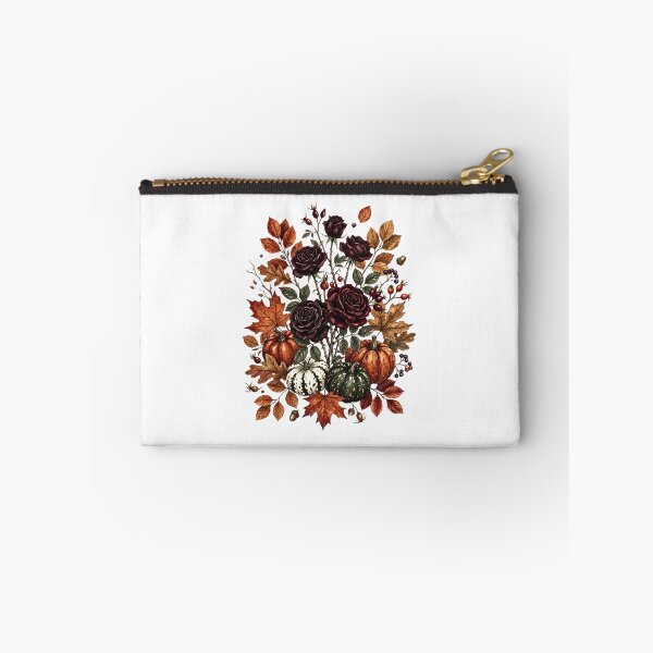 Item preview, Dark roses and pumpkins - Gothic Autumn Pumpkin Floral Bouquet designed and sold by Steele-Art.